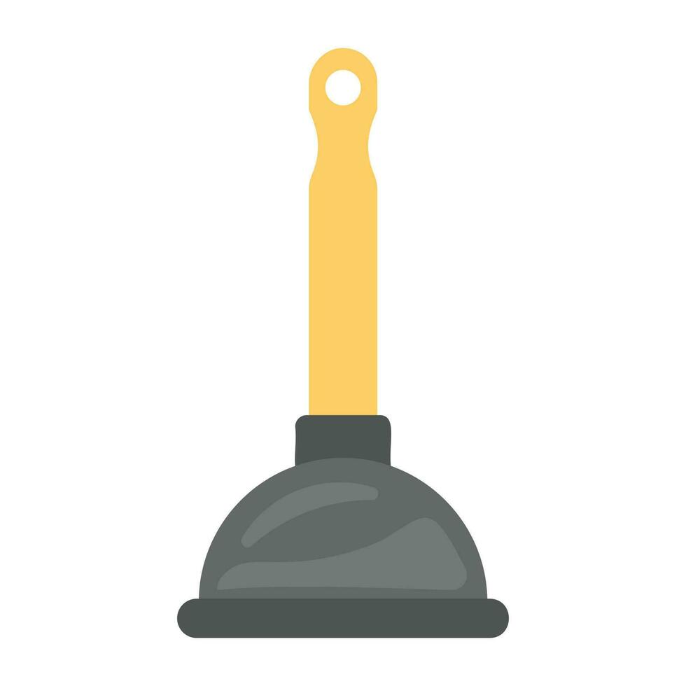 Plunger and wiper together symbolizing toilet cleaning concept vector