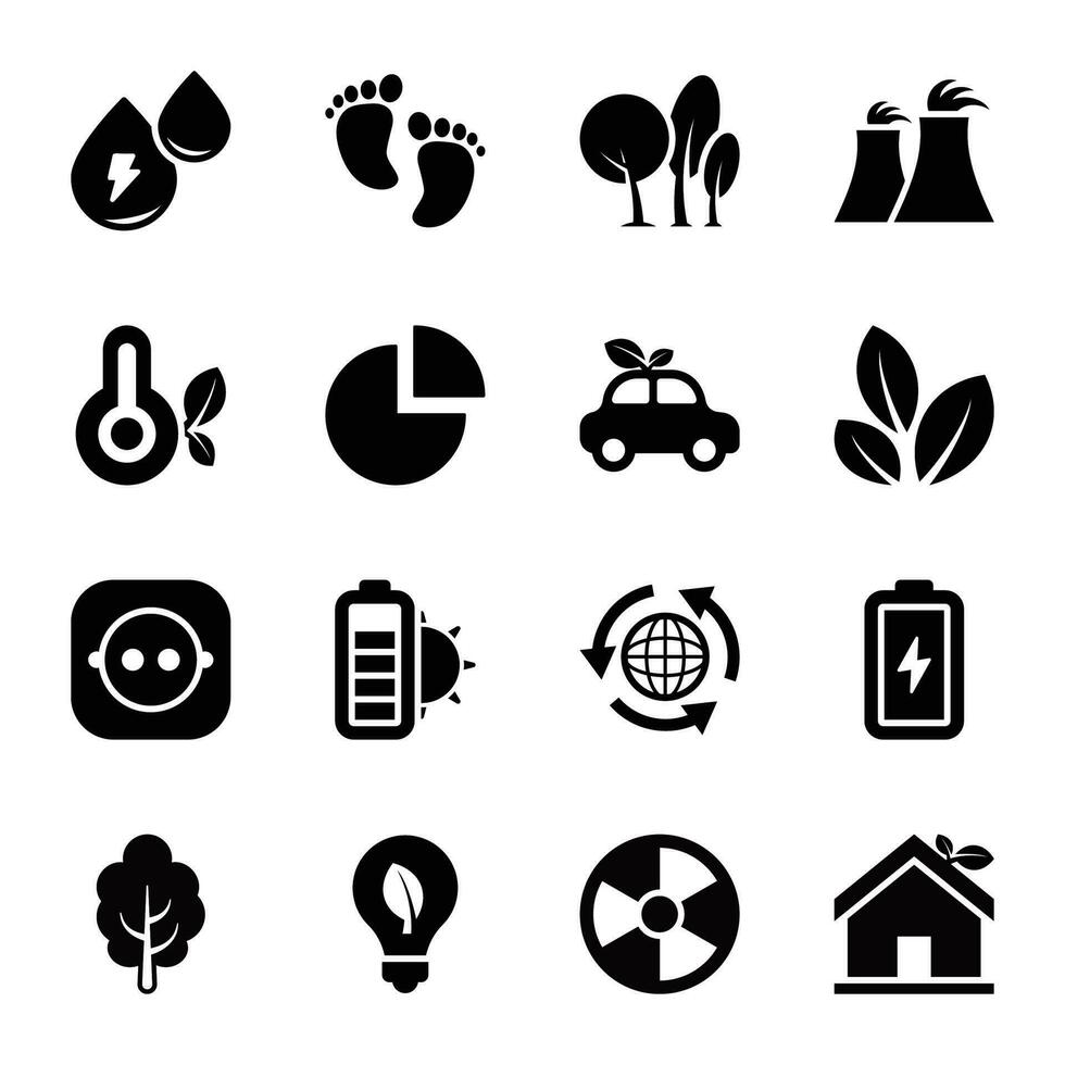 Eco Glyph Vector Icon Pack