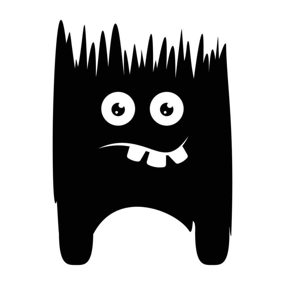 zombie monster and big screaming mouth, argus panoptes flat icon vector