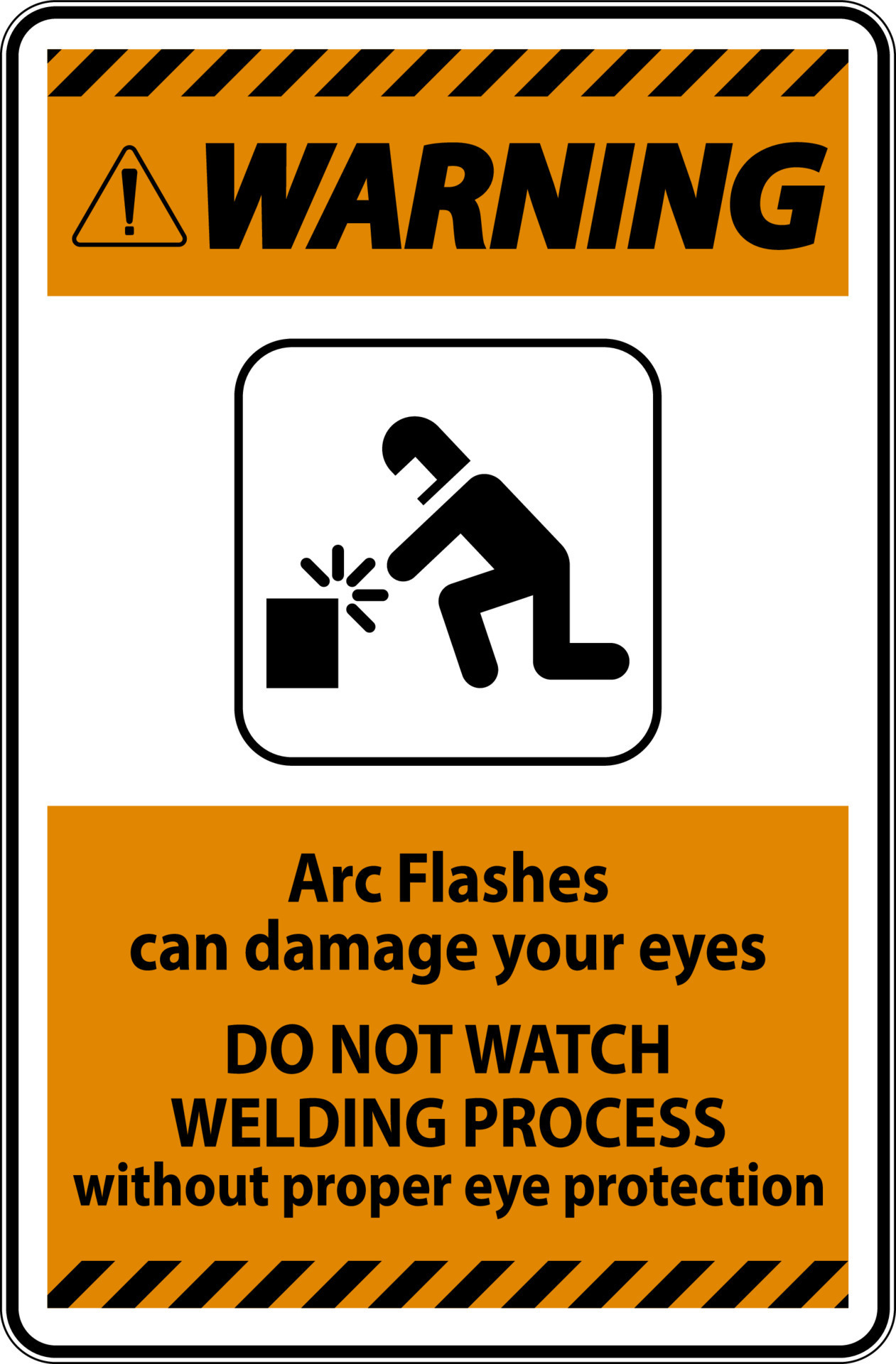 Warning First Sign Arc Flashes Can Damage Your Eyes. Do Not Watch