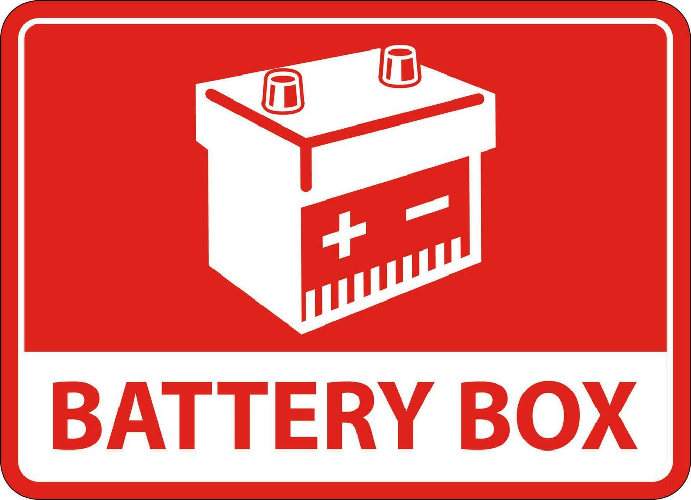 Symbol Battery Sign Battery Box On White Background vector