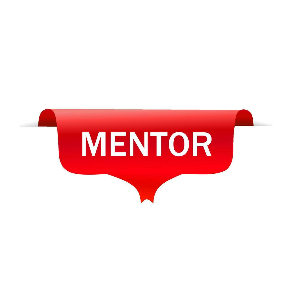 Mentor word writing text banner. Business success Advice Mentoring Mentorship. Flat vector illustration.