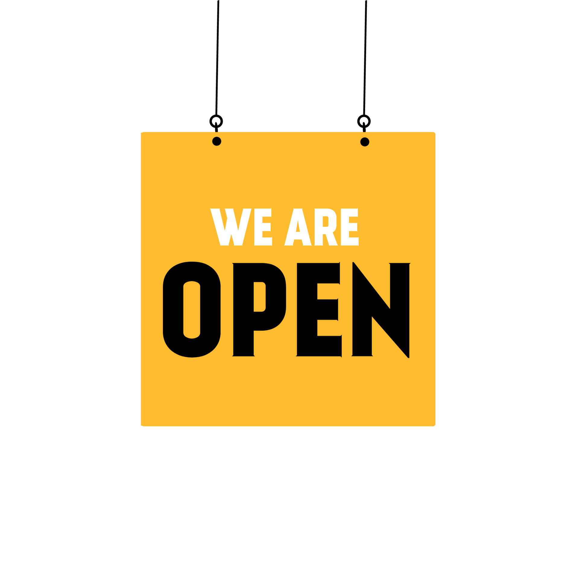 We Are Open Sign Lettering For Poster Label Sticker Flyer Header We Are Open Sign Lettering For Poster Label Sticker Flyer Header Card Advertisement Announcement Hanging Banner Illustration Vector