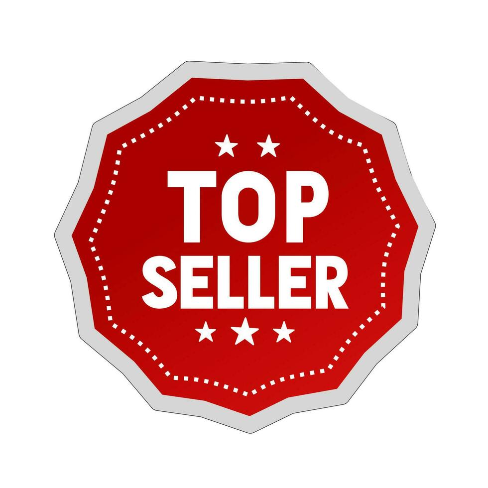 Top seller badge icon. Modern banner icon seller. Flat vector illustration.