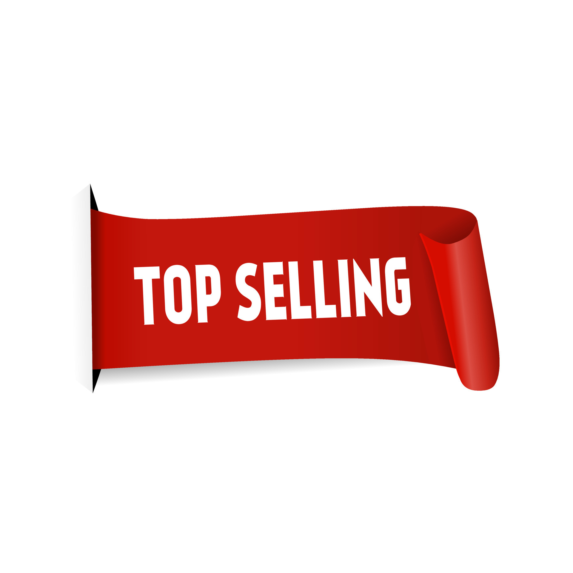 Top selling banner, red label on white background, Vector design