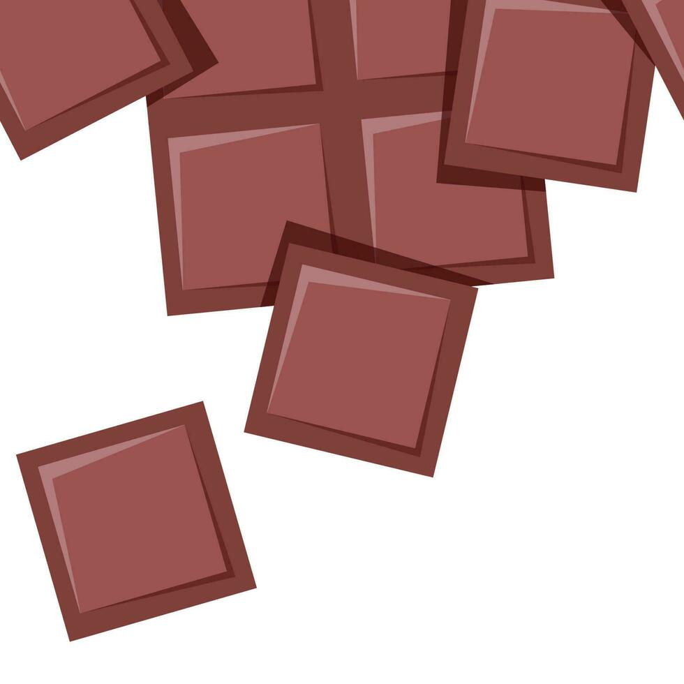 Milk chocolate bars in a seamless border vector