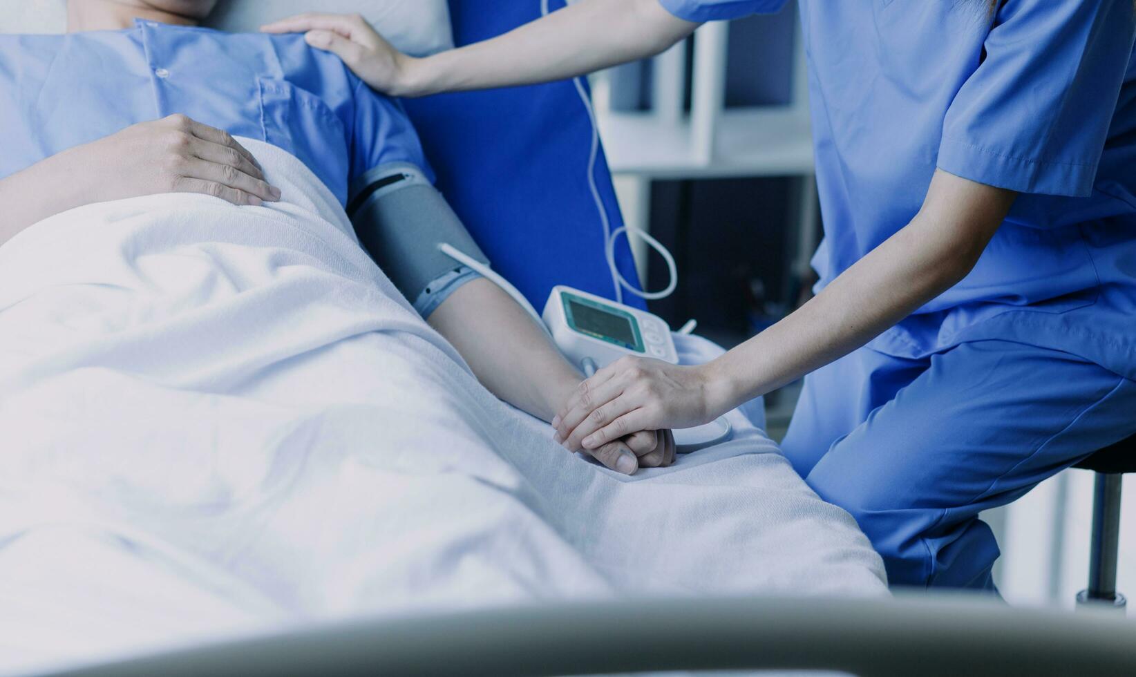 Male patient having consultation with doctor or psychiatrist who working on diagnostic examination on men's health disease or mental illness in medical clinic or hospital mental health service center photo