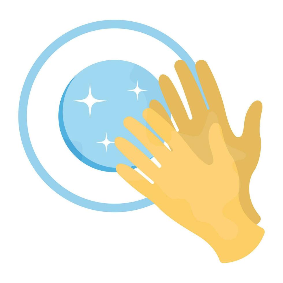 Basket having cleaned kitchenware to show cleaned cookware icon vector