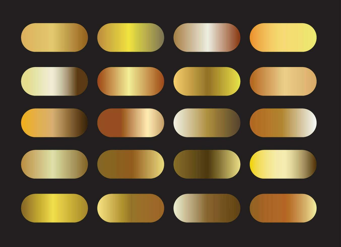 holorgram gold gradient color palette spectrum vector