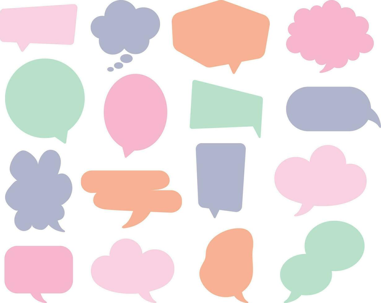 flat colorful design vector bubble speech comic dialog