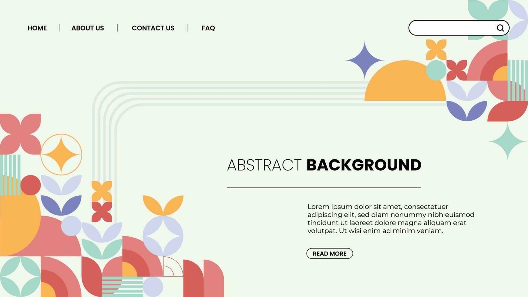 flat design vector abstract background banner template