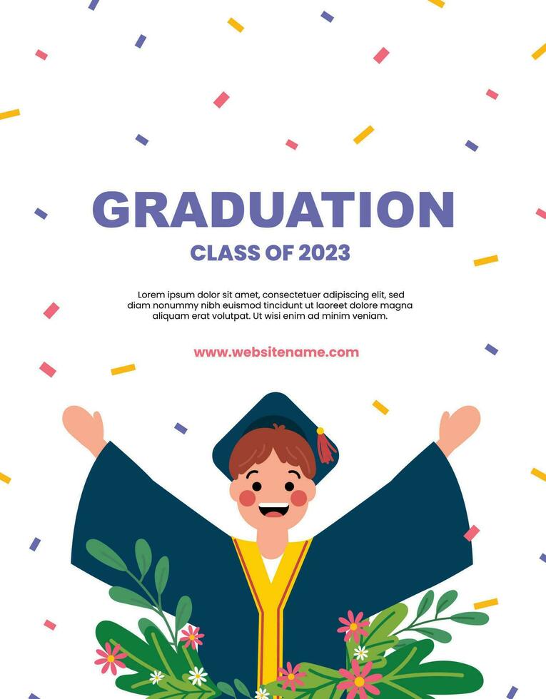 flat cute girl design vector back to school or happy graduation day