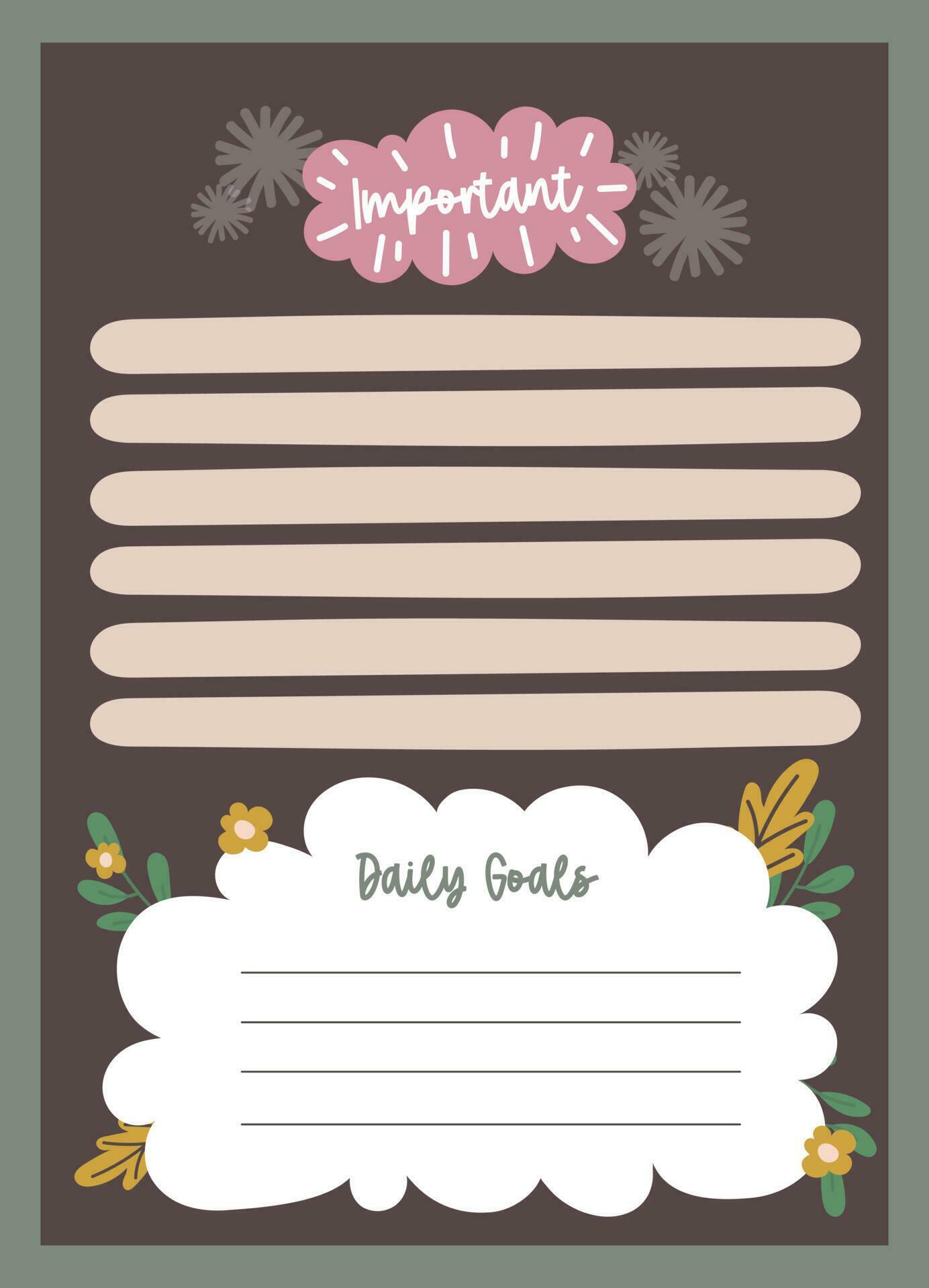 flat design vector bullet journal weekly monthly planner 24120781