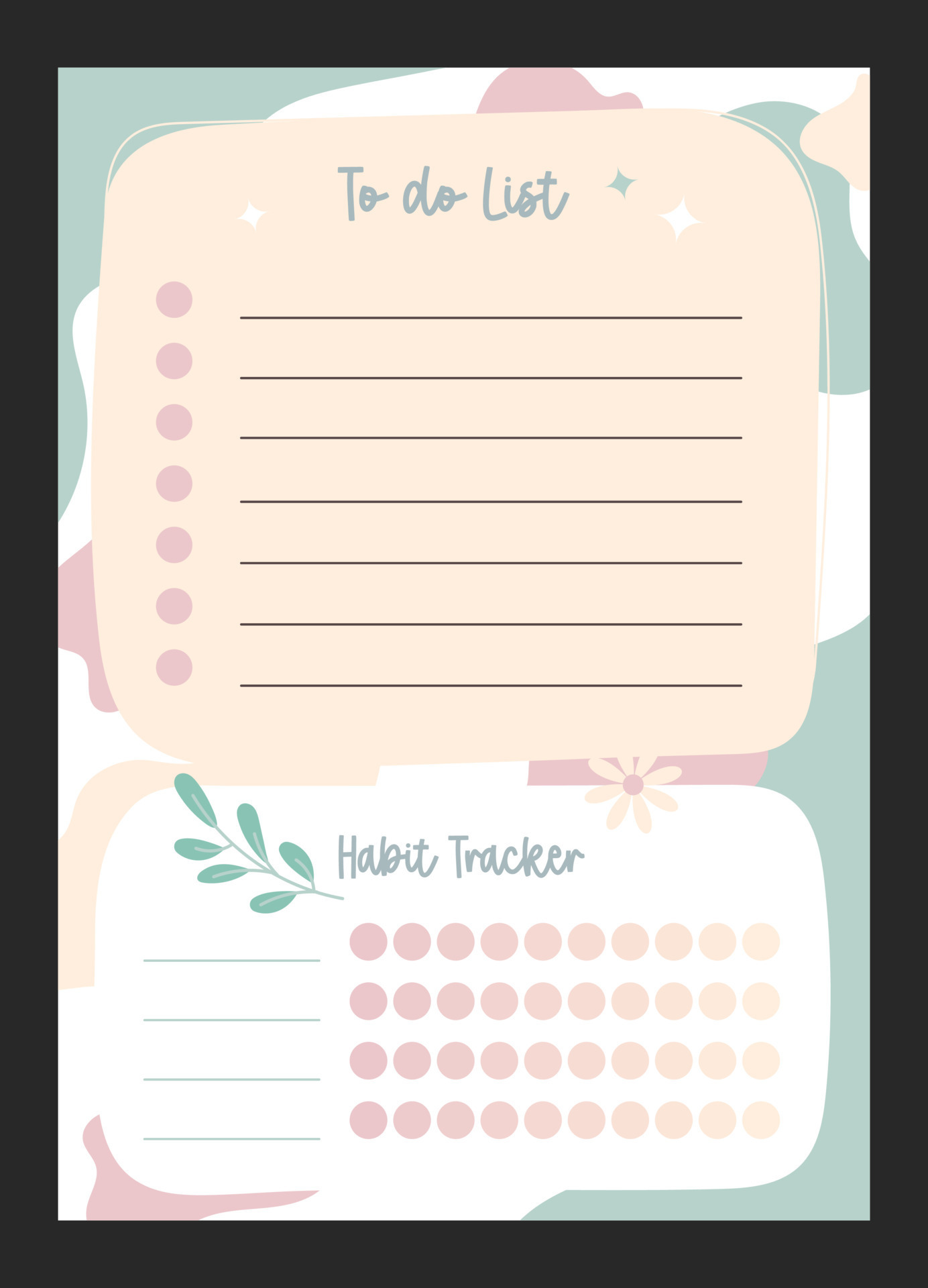flat design vector bullet journal weekly monthly planner 24120782