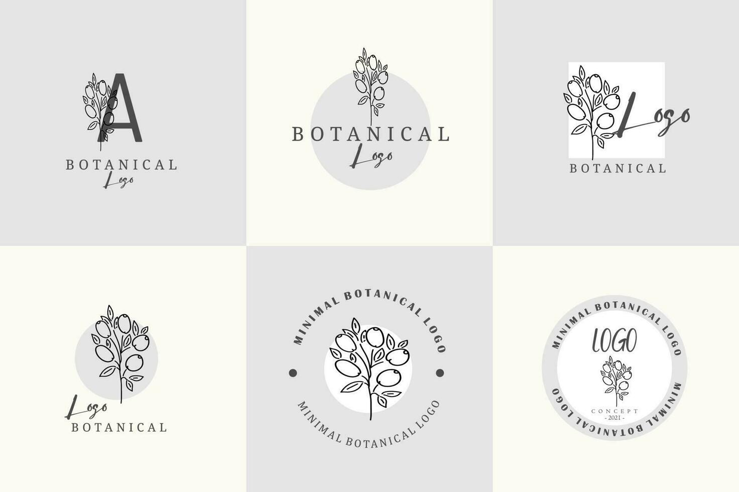 Line Art Minimalist Flower Logo Pack vector