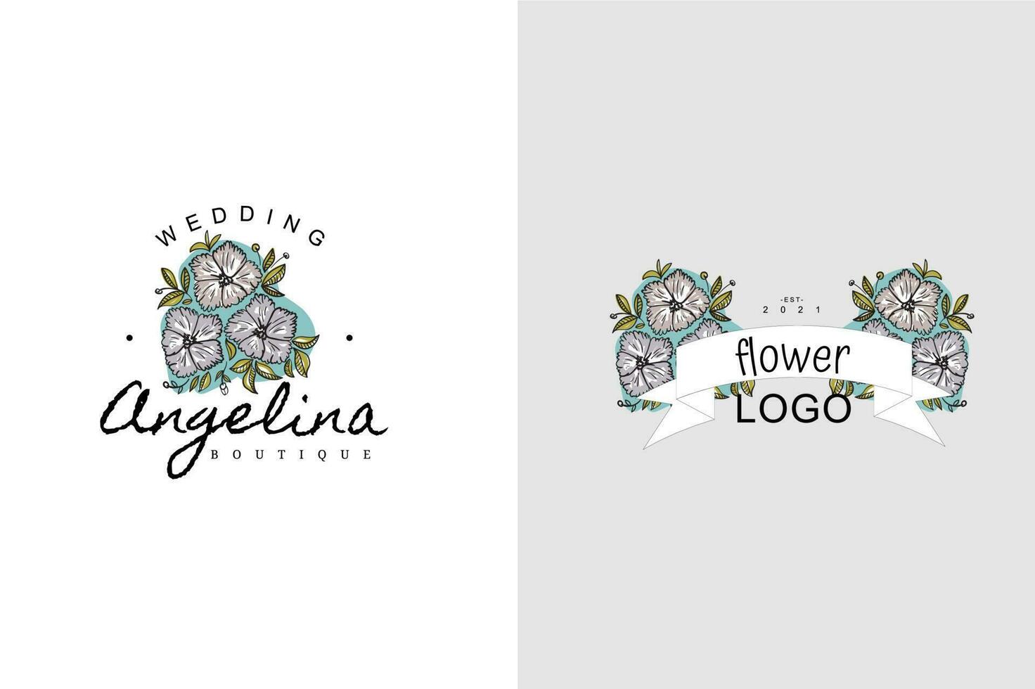 Minimalist Flower Logo Pack vector