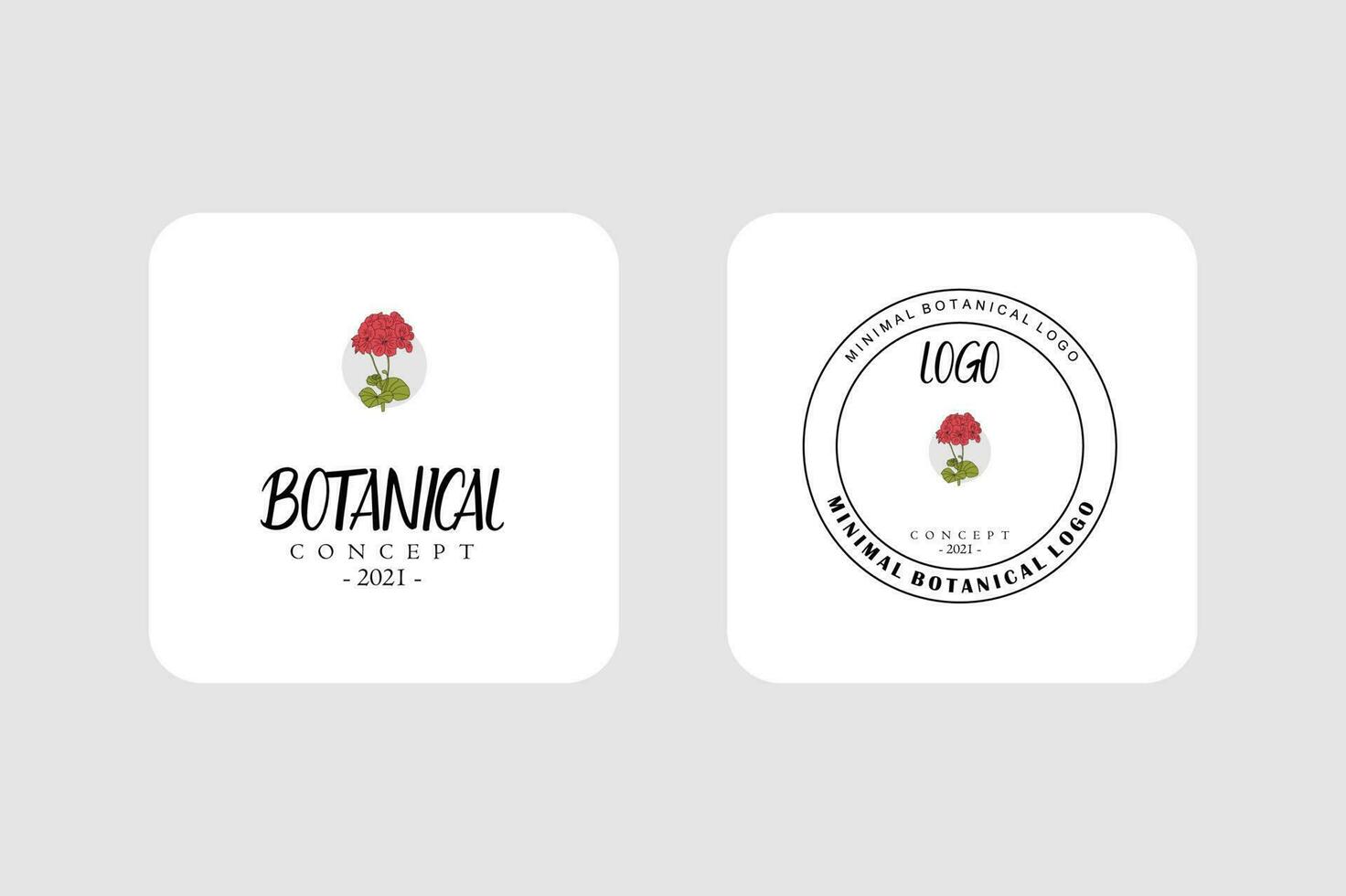 Line Art Minimalist Flower Logo Pack vector