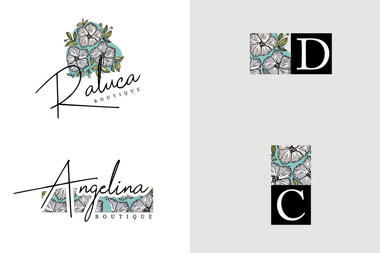 Minimalist Flower Logo Pack vector