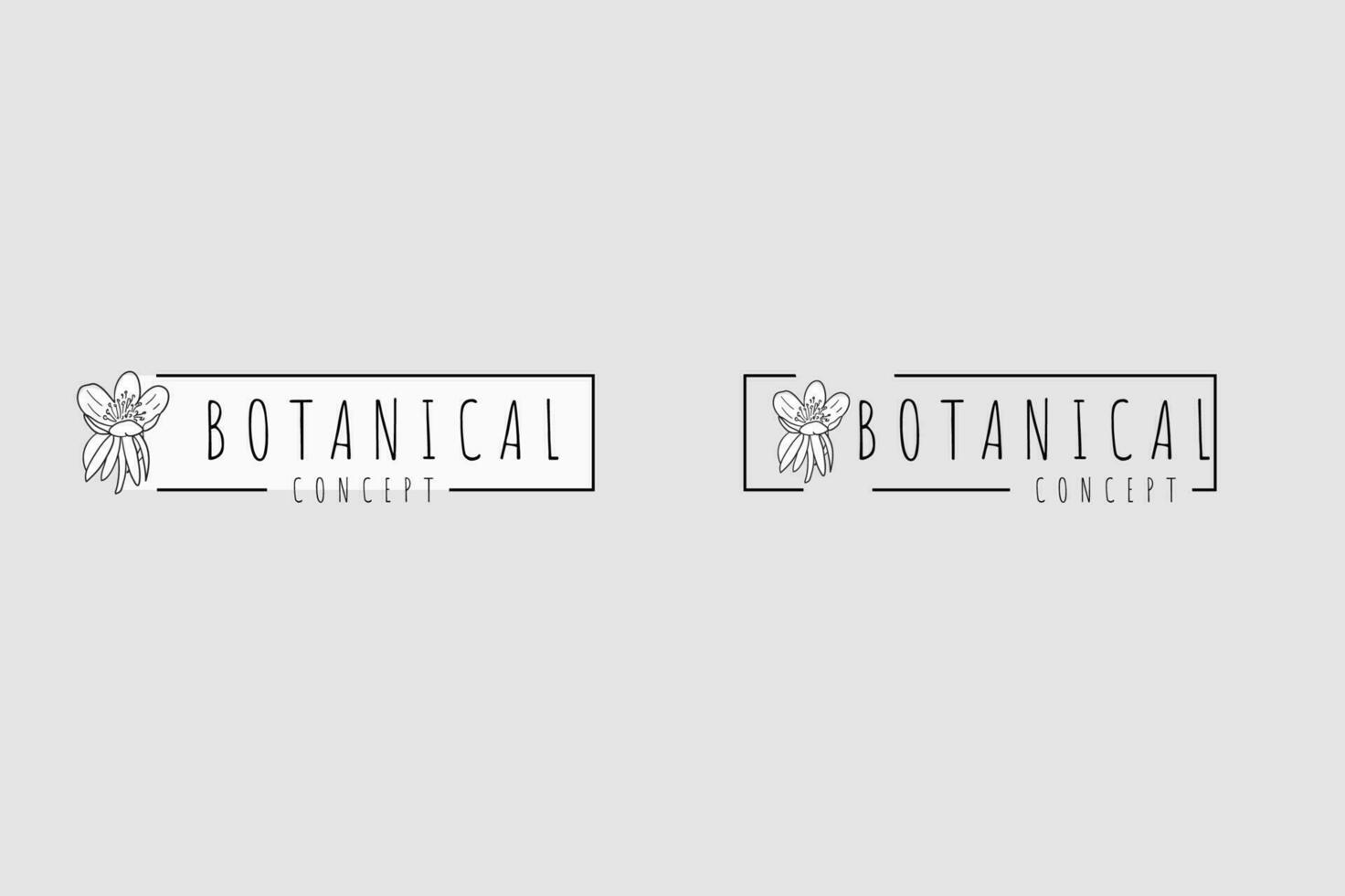 Line Art Minimalist Flower Logo Pack vector