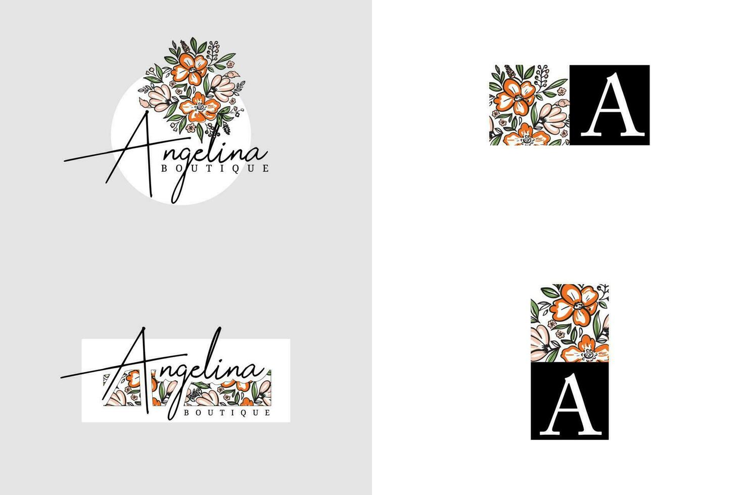 Minimalist Flower Logo Pack vector