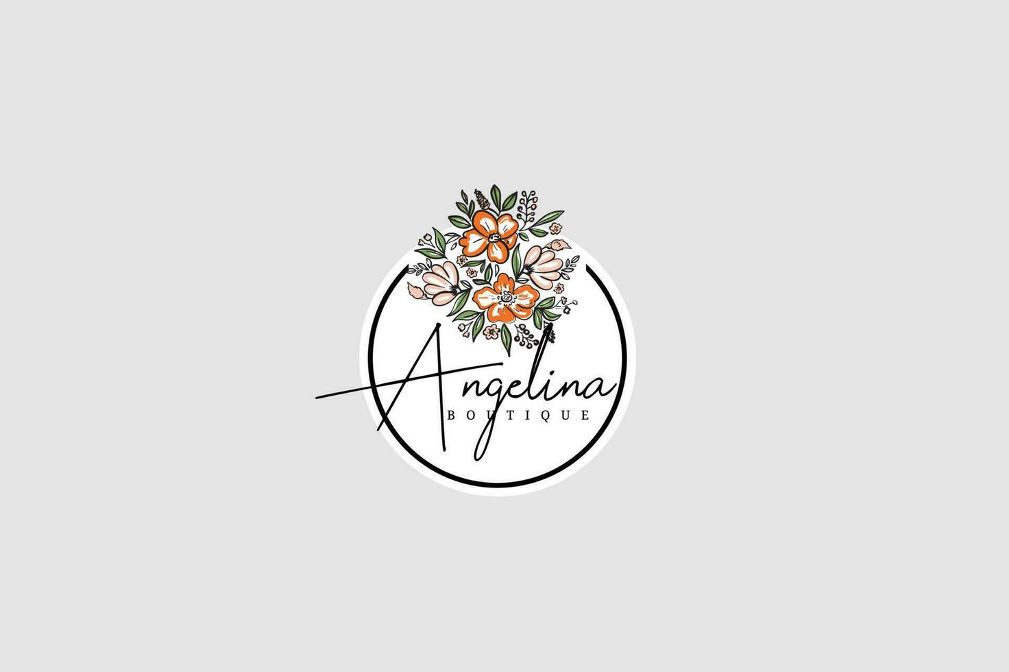 minimalista flor logo paquete vector