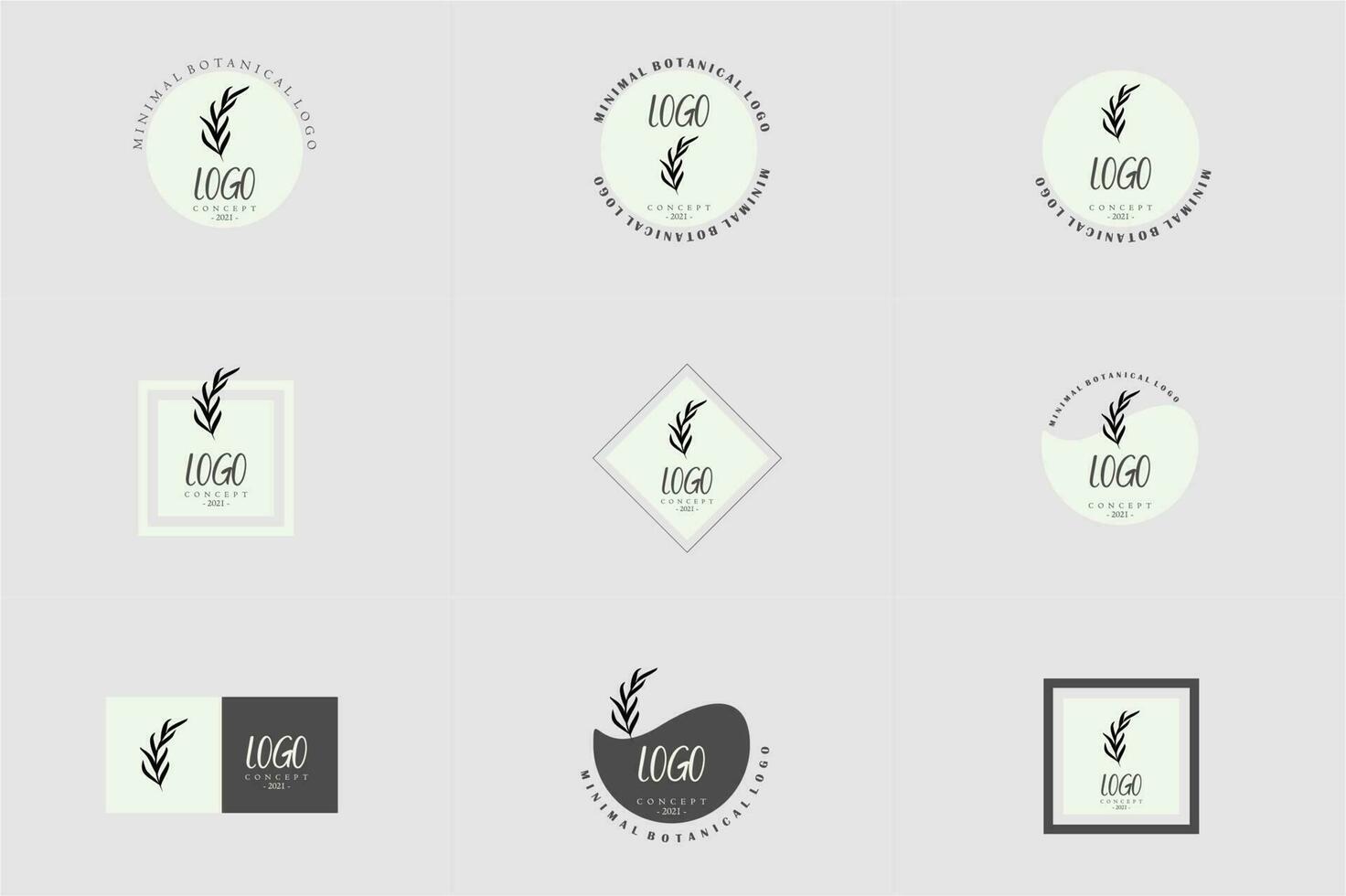 Line Art Minimalist Flower Logo Pack vector