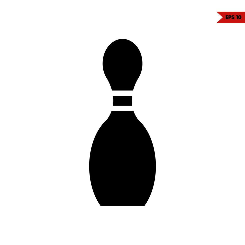 pin bowling glyph icon vector