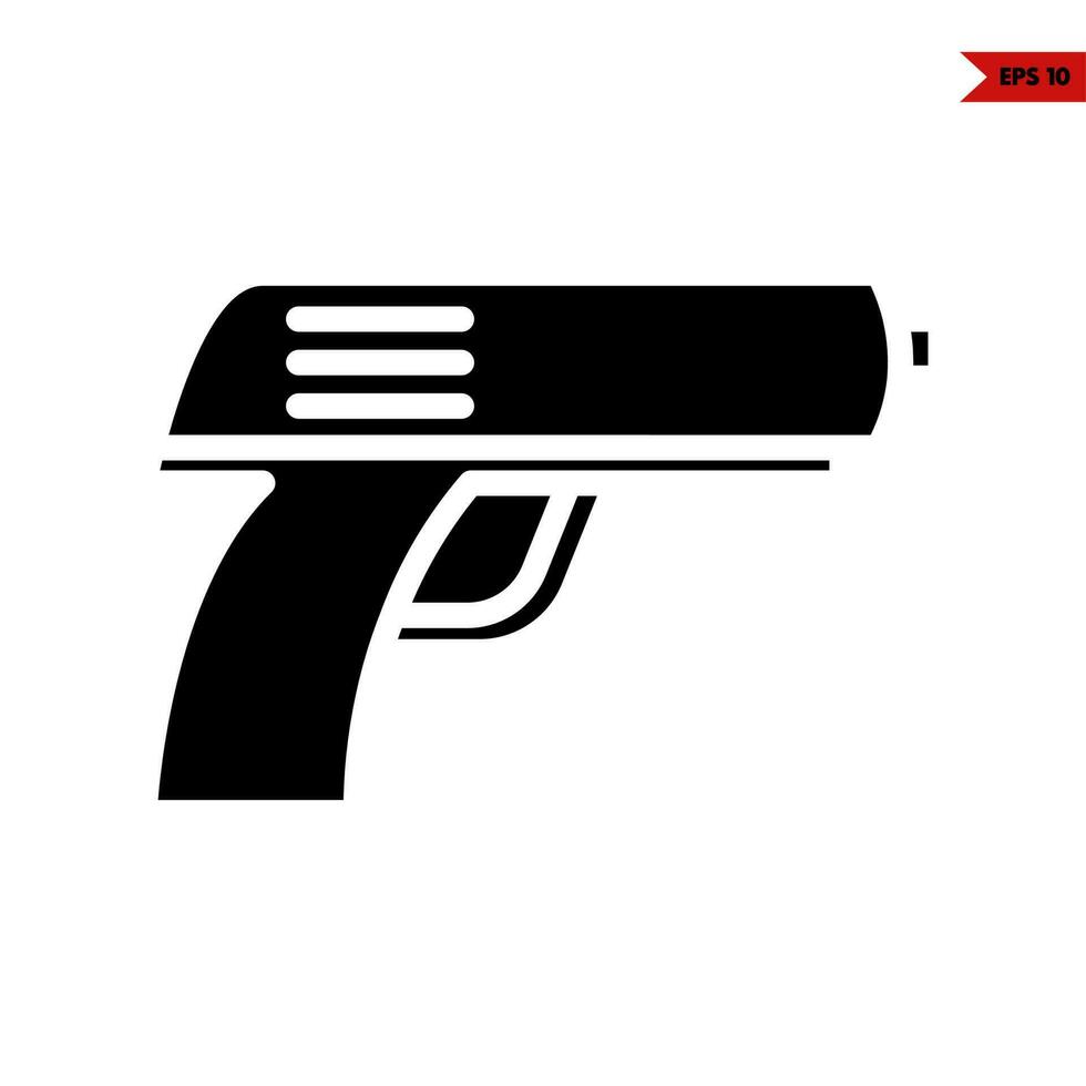 gun glyph icon vector