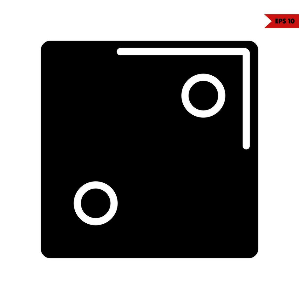 dice glyph icon vector