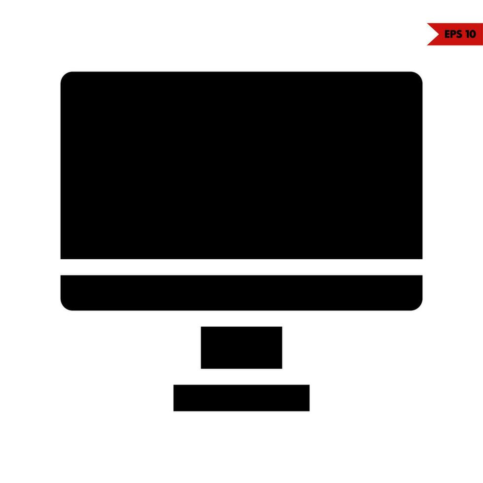 computer glyph icon vector