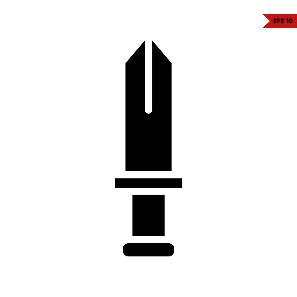 sword glyph icon vector