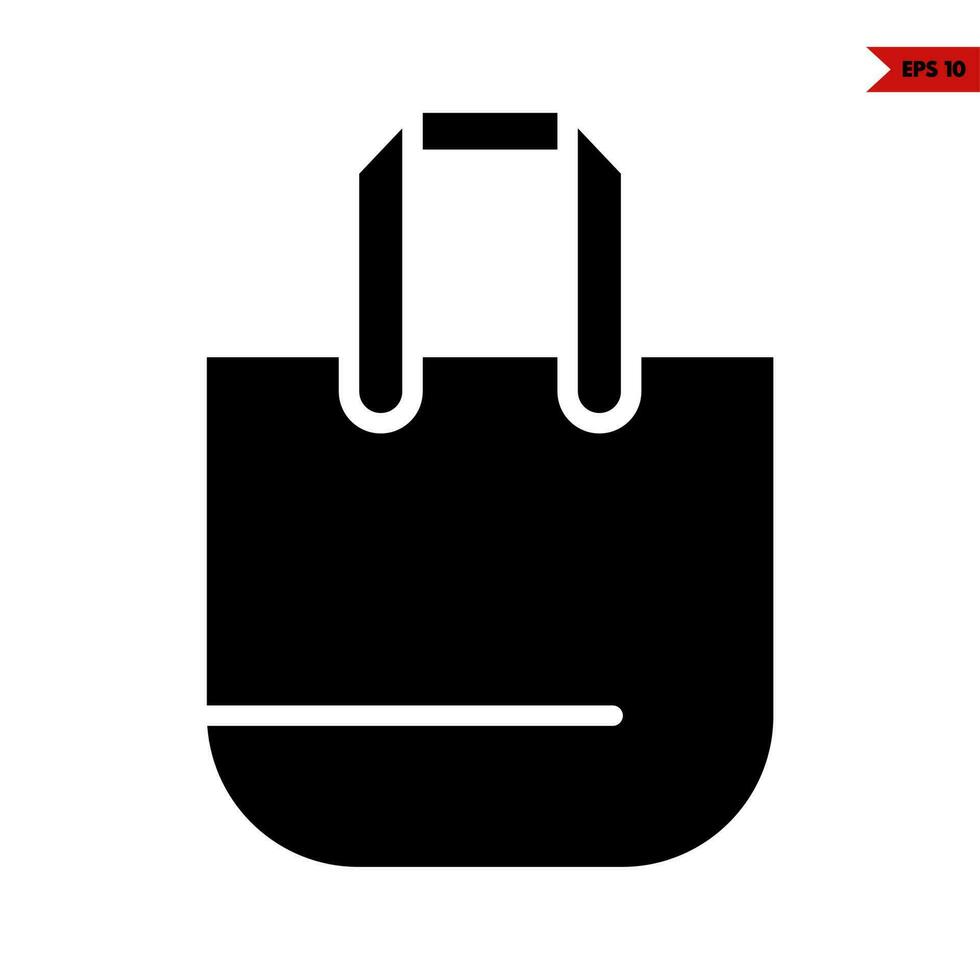 tootebag glyph icon vector