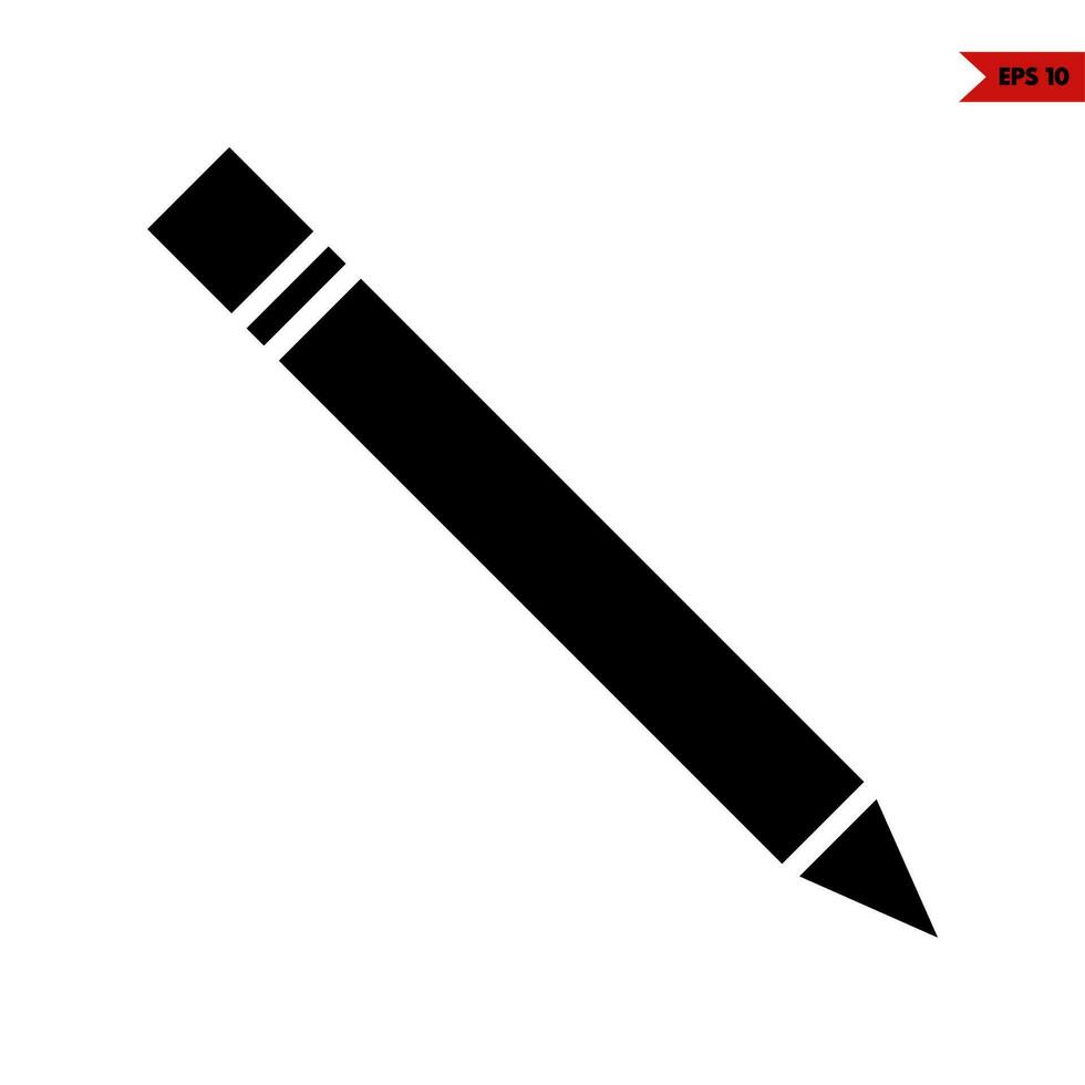 pen glyph icon vector