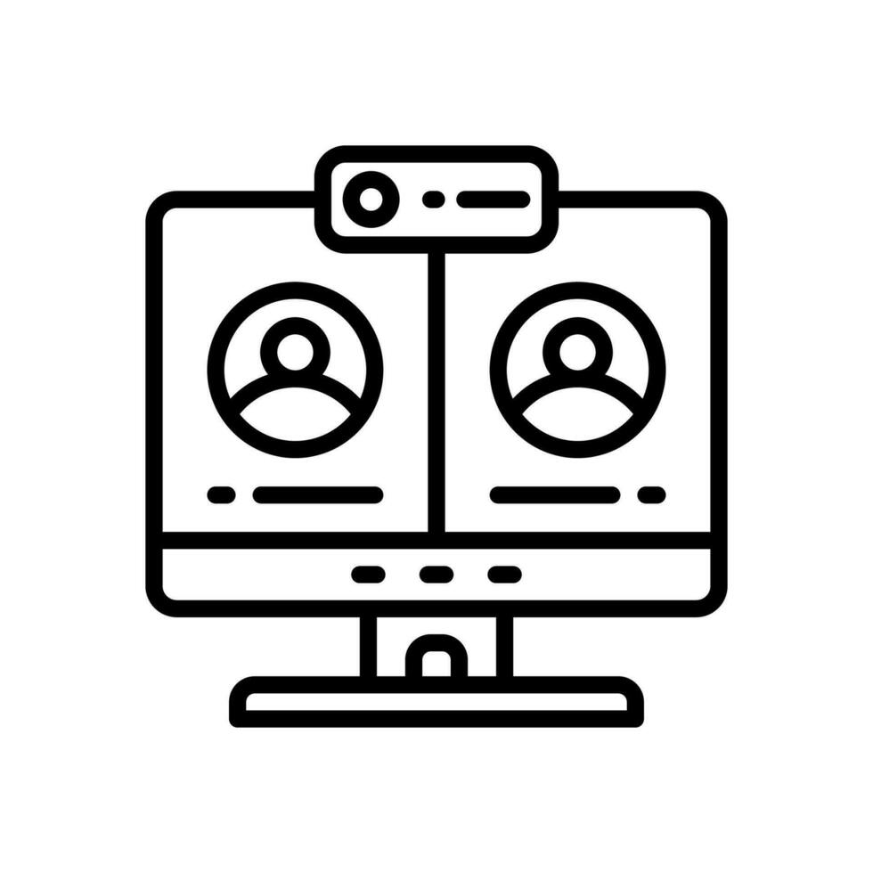 online meeting icon for your website, mobile, presentation, and logo design. vector