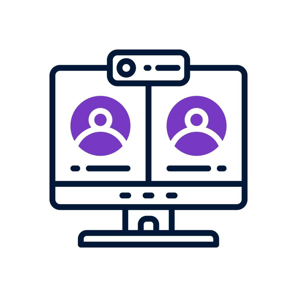 online meeting icon for your website, mobile, presentation, and logo design. vector