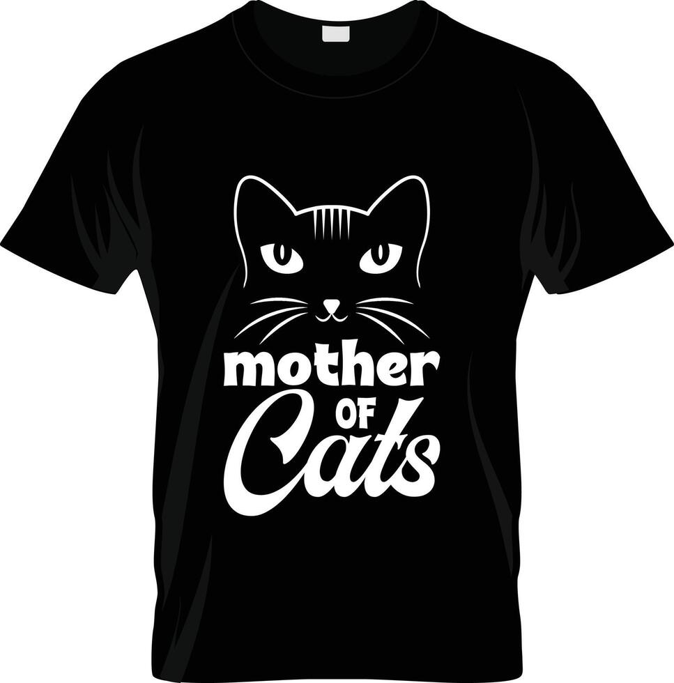 Mother of cat T shirt Design File, cat t-shirt design template, cat , Printable Sublimation Design, , t-shirt, Design, , t shirt, mugs, cups, prints, posters, vector