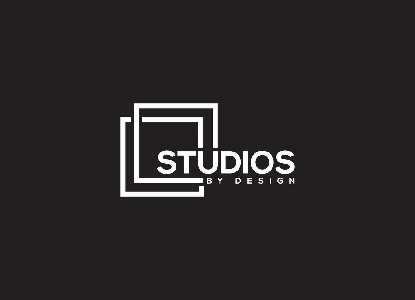 sencillo forma estudios logo diseño y nuevo concepto vector