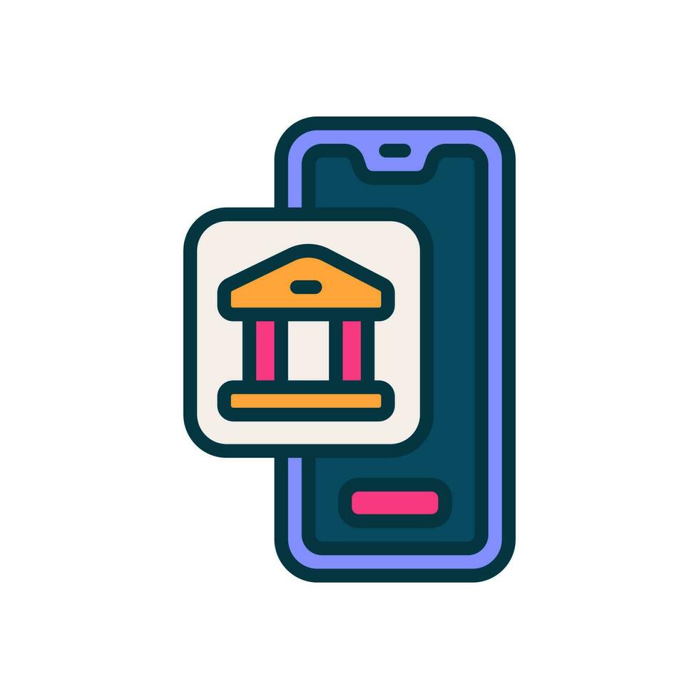 mobile bank icon for your website, mobile, presentation, and logo design. vector