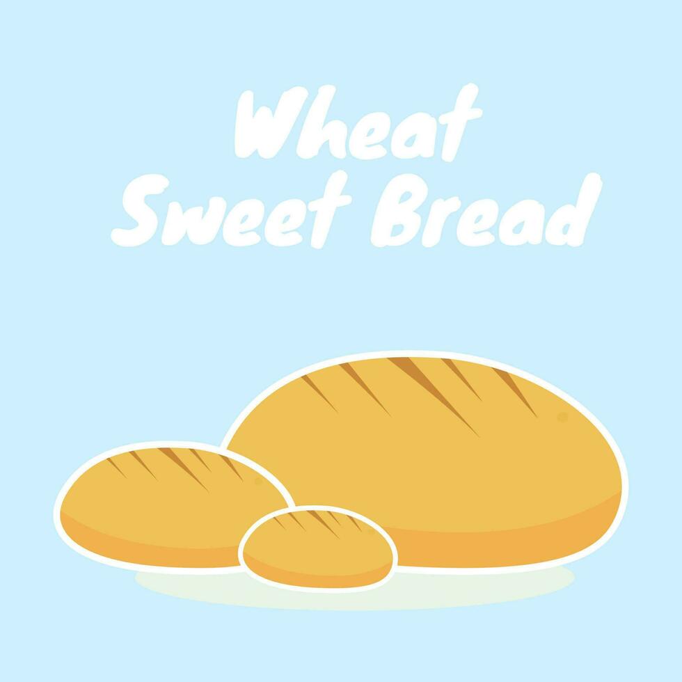 sweet toast illustration vector