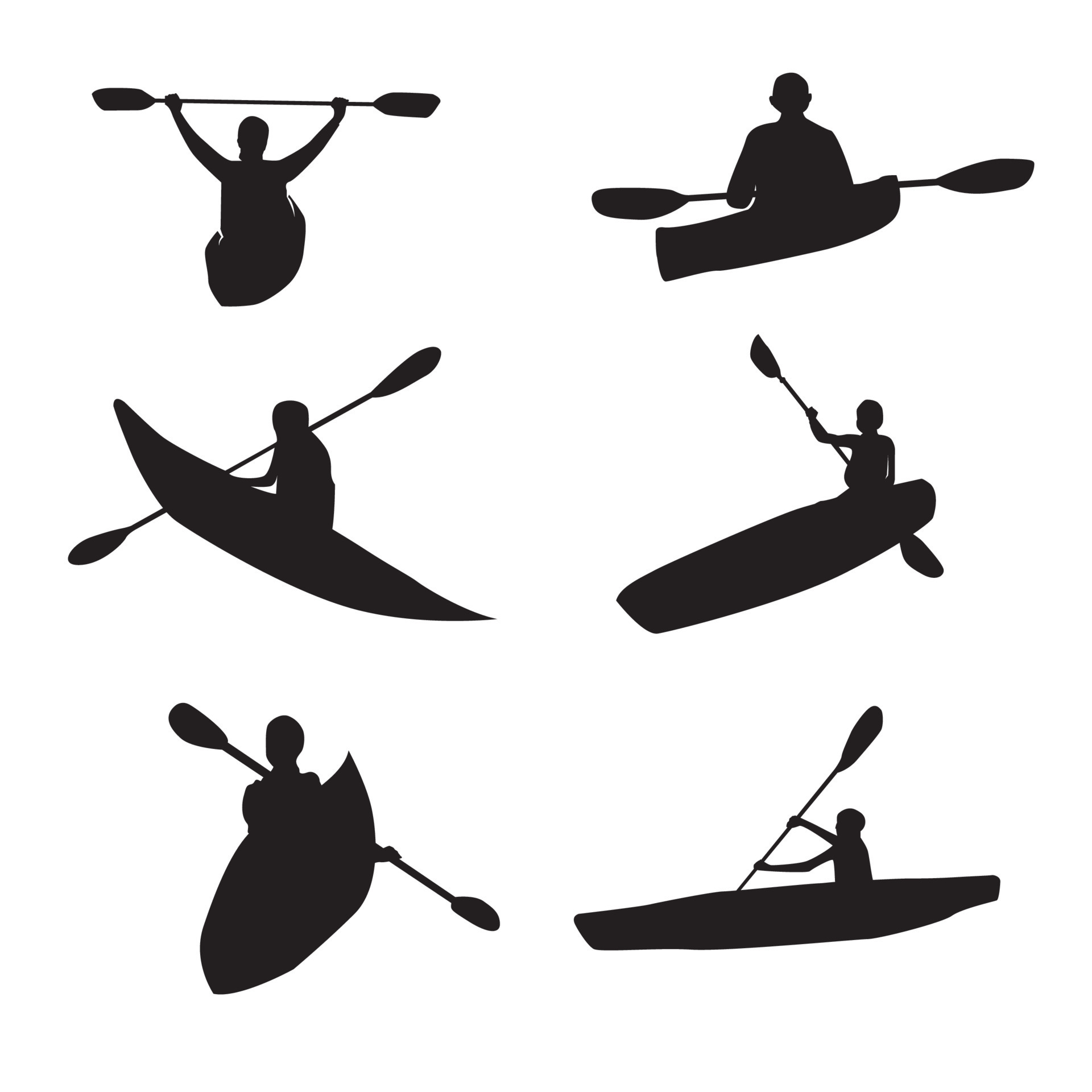 silhouette of kayak as the logo of vector 24122423 Vector Art at Vecteezy