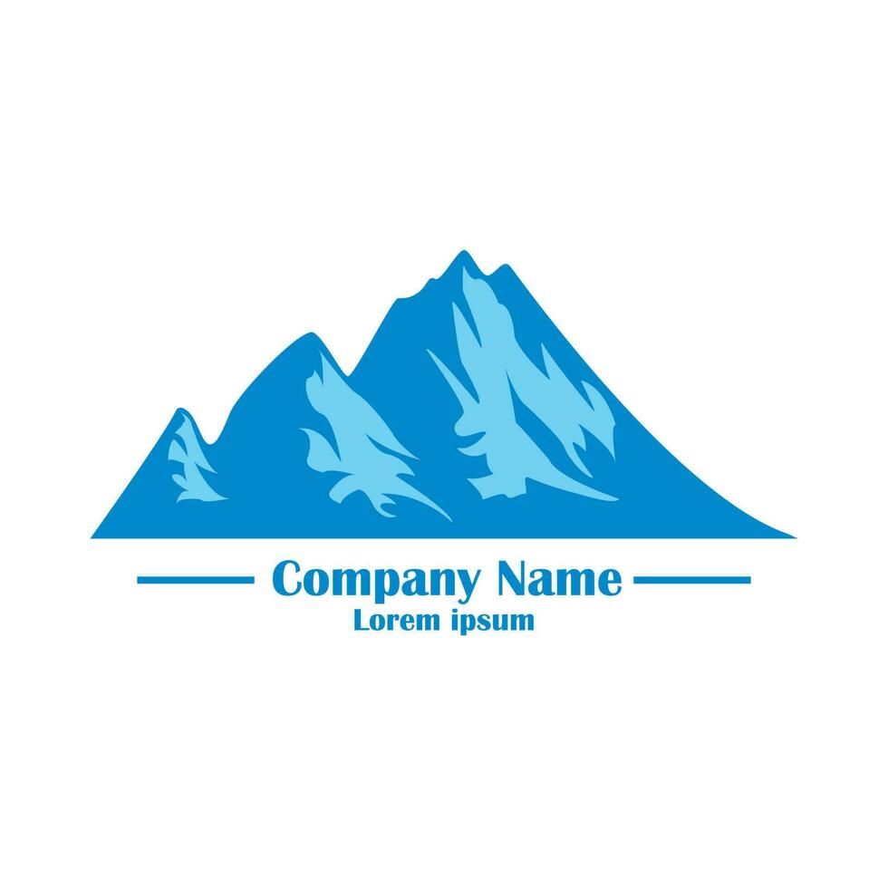 sencillo logo para cualquier cosa relacionado a montañas, vector empresa logo