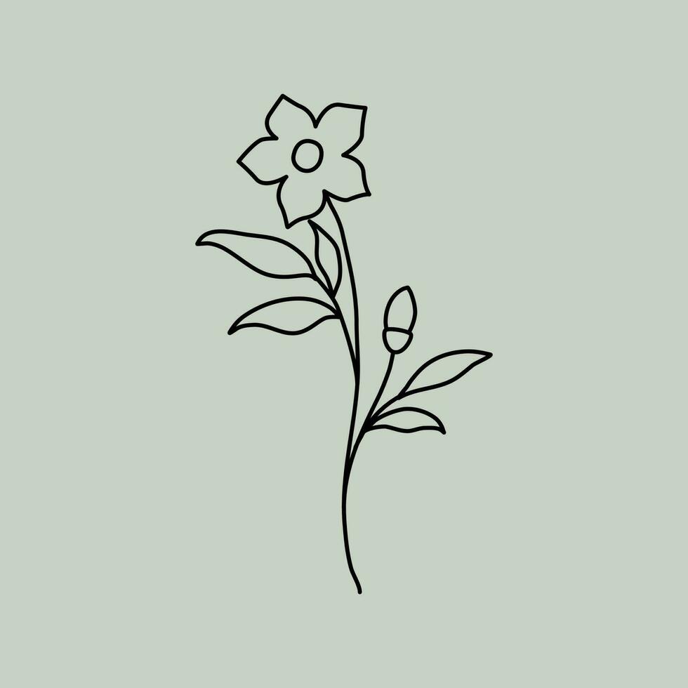 Line Art Floral vector