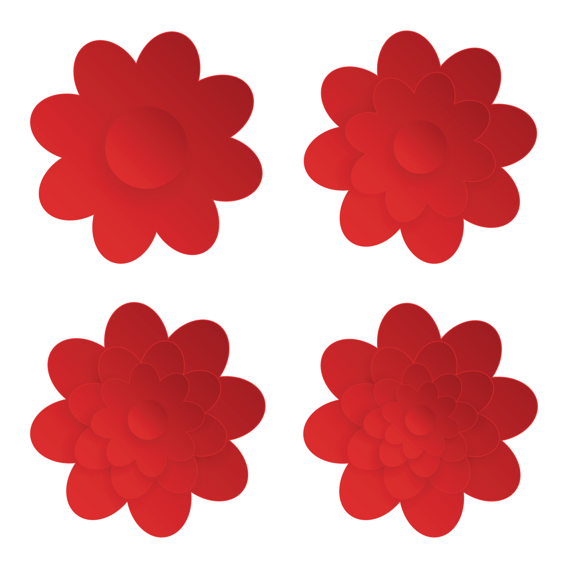 Flower, Element of floral paper cut. Paper cut of flower shape. Icon of