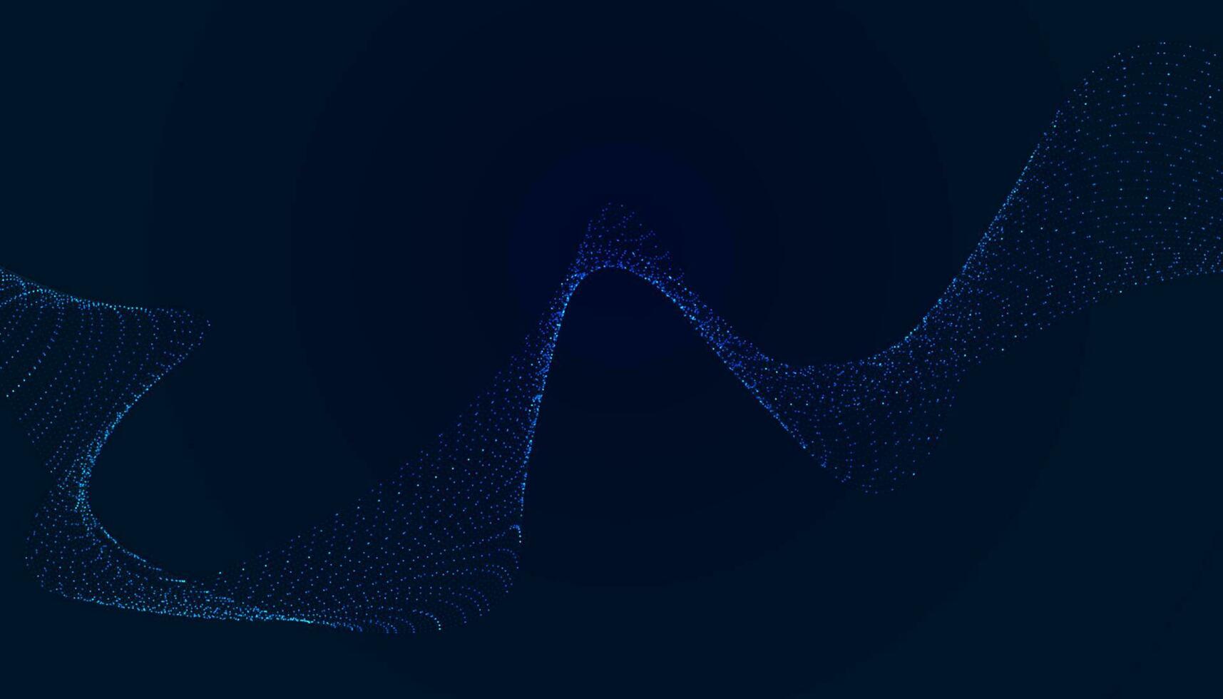 partícula de onda abstracta que fluye hermoso fondo digital moderno futurista azul vector
