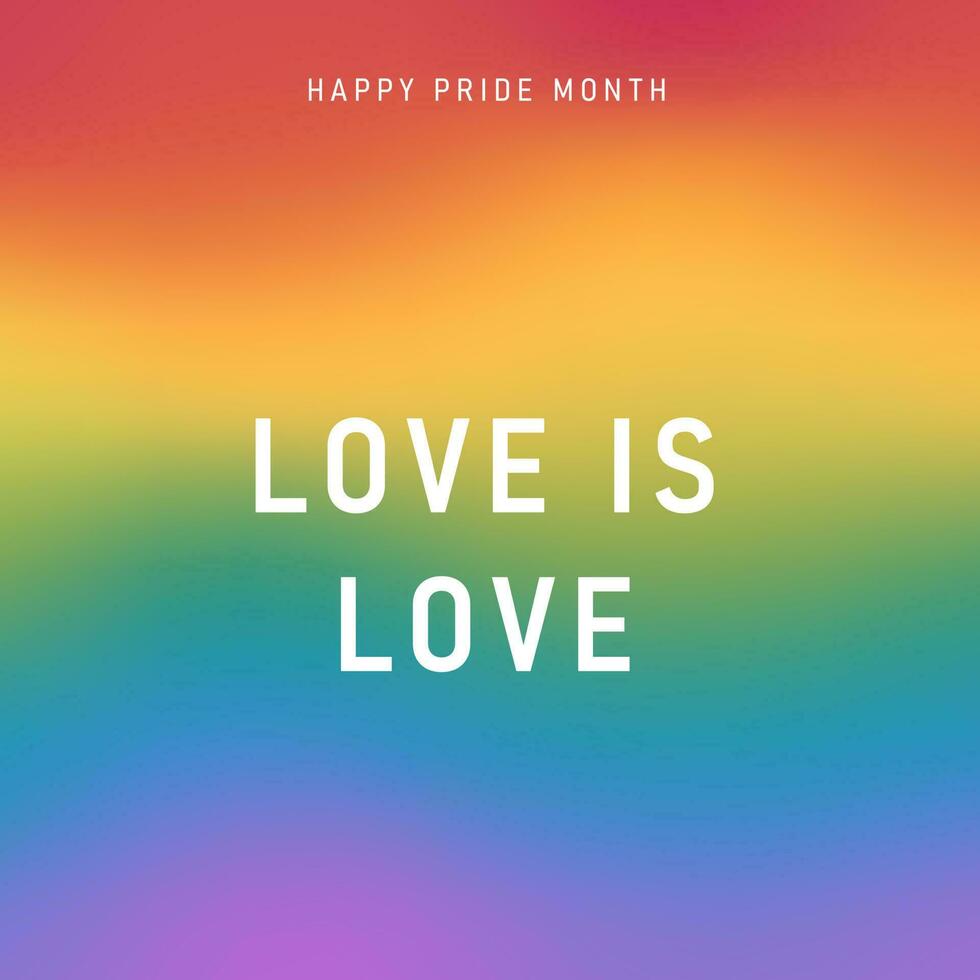 Pride Month, banner, greeting card, poster, cover. LGBT colorful rainbow concept. Trendy minimalist aesthetic with blurred gradient, typography, y2k background. Social media stories template. vector