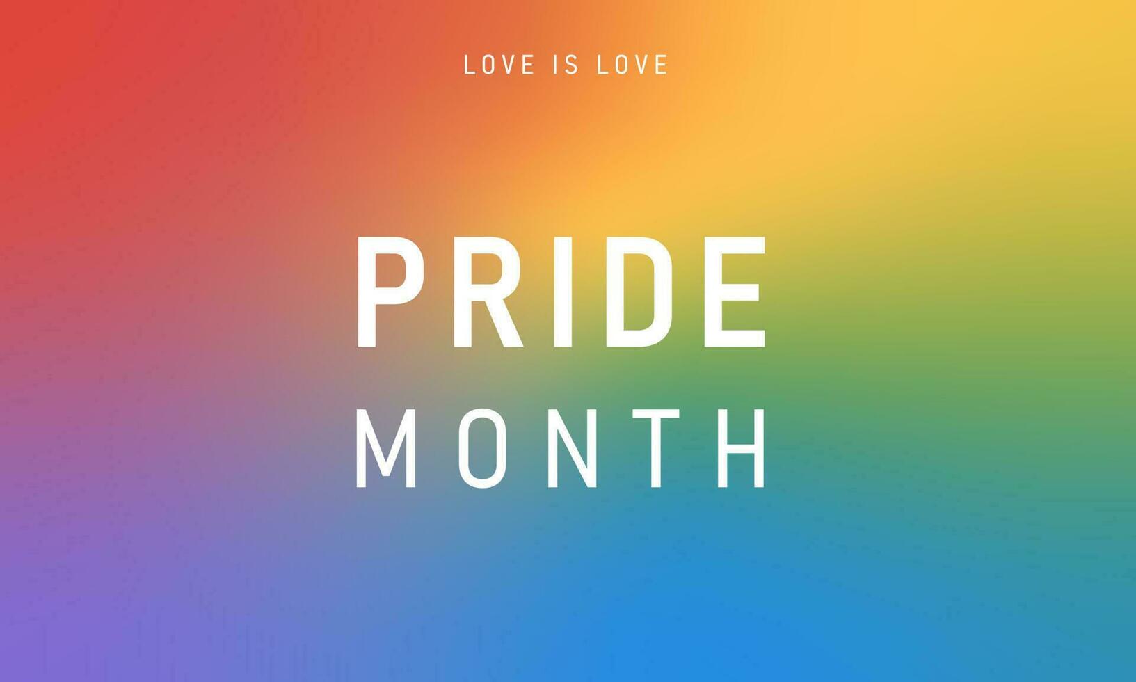 Vector banner Pride Month. LGBT colorful rainbow concept. Trendy blurred gradient, typography, y2k background.