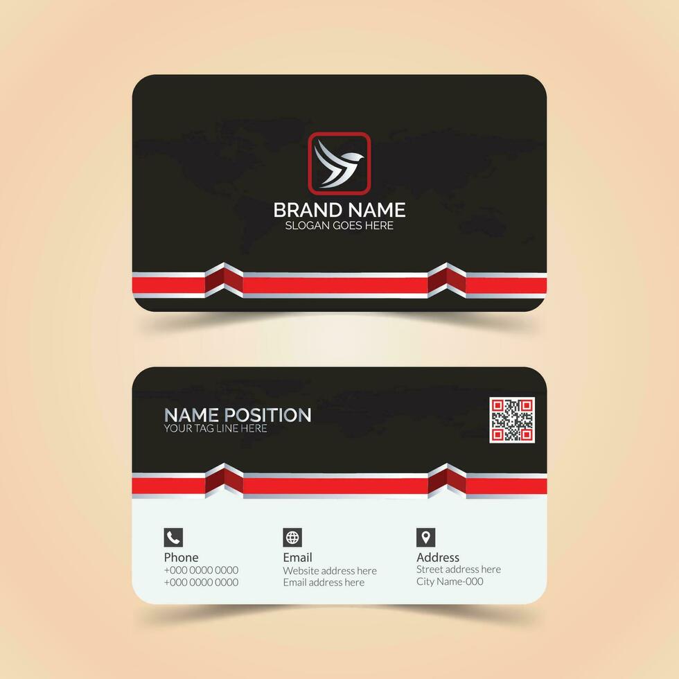 Modern and clean professional business card template. vector