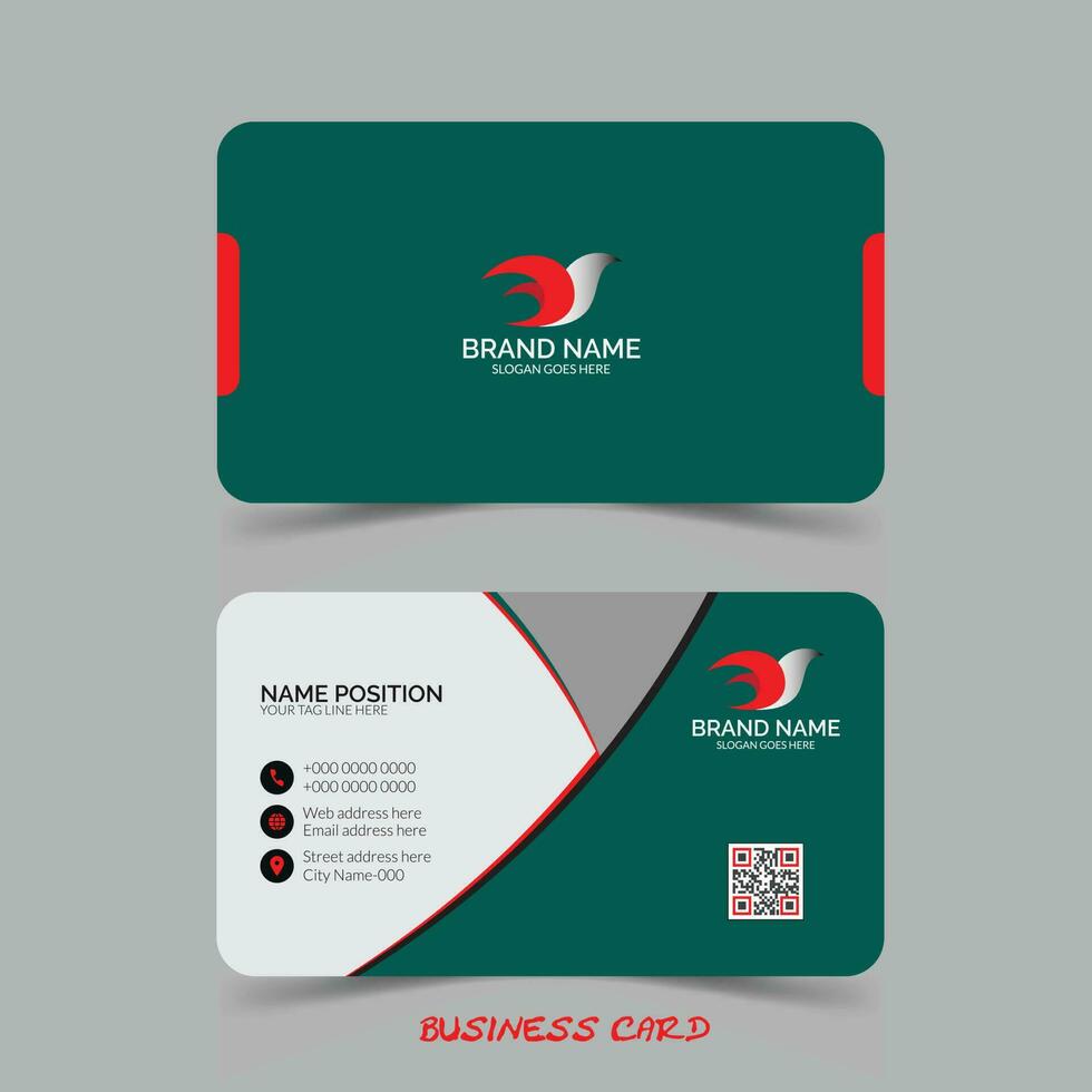 limpiar y elegante negocio tarjeta modelo diseño. vector