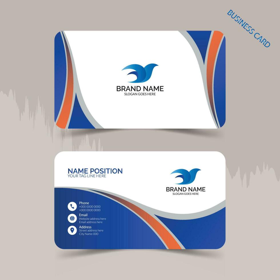 Elegant business card template design. vector