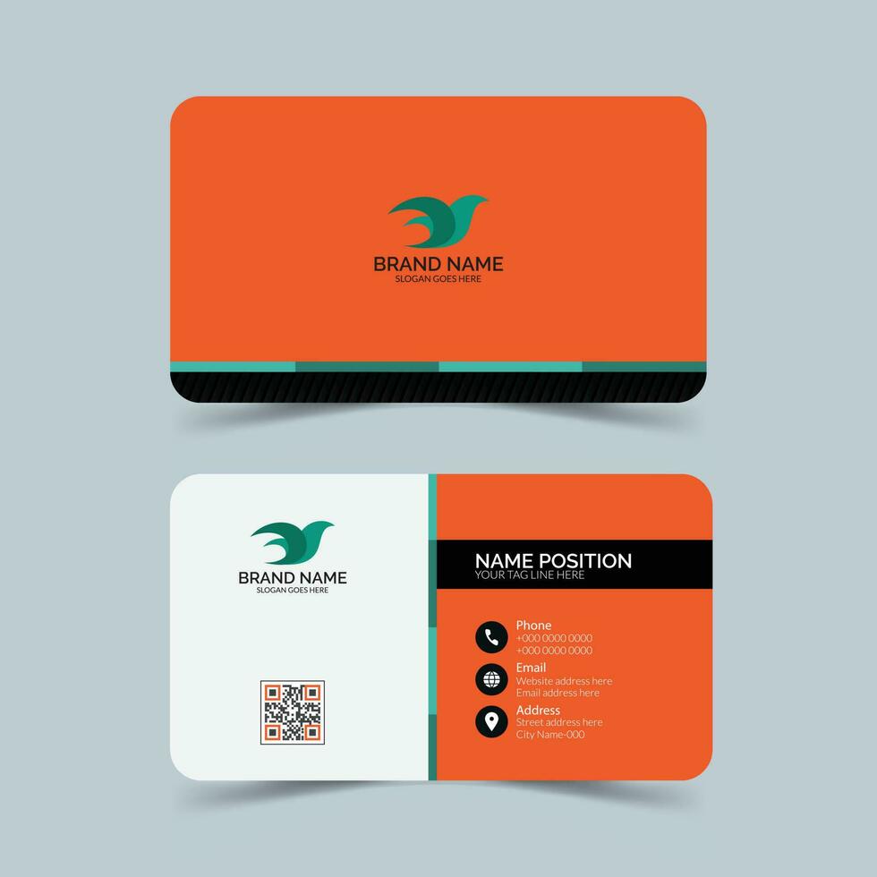 Modern business card design vector